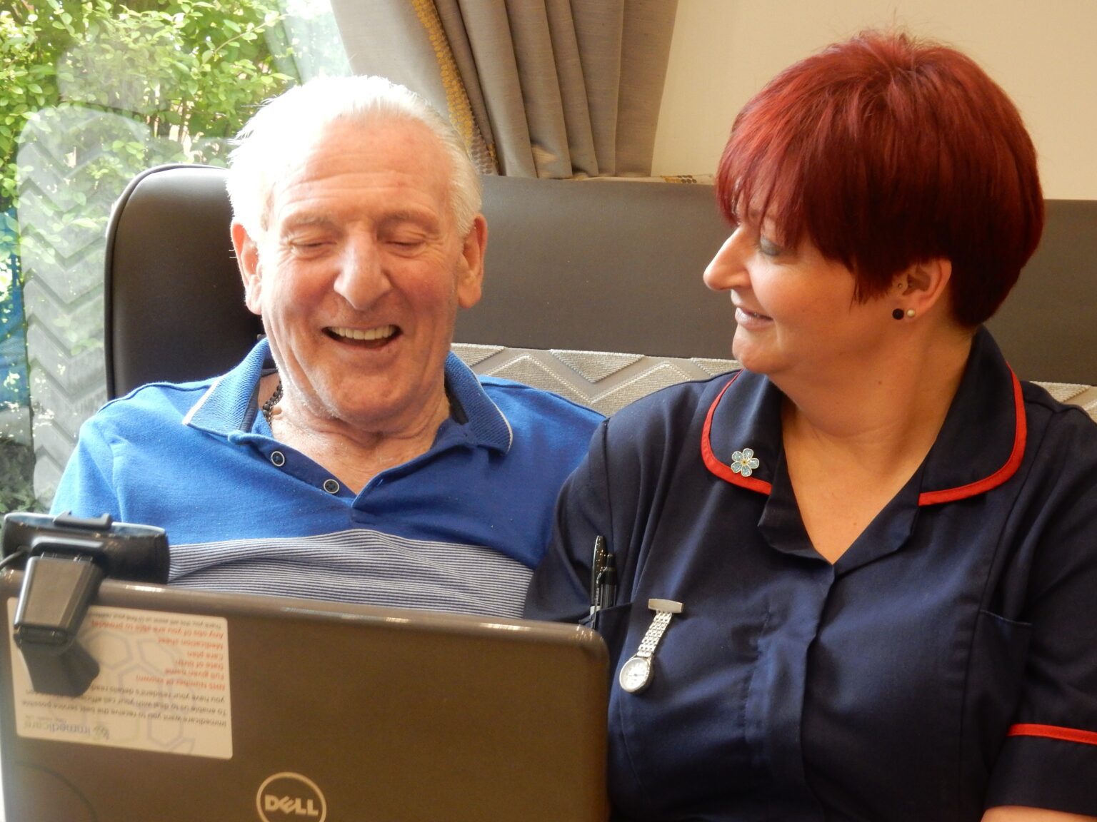 How does the use of telemedicine help care home residents?